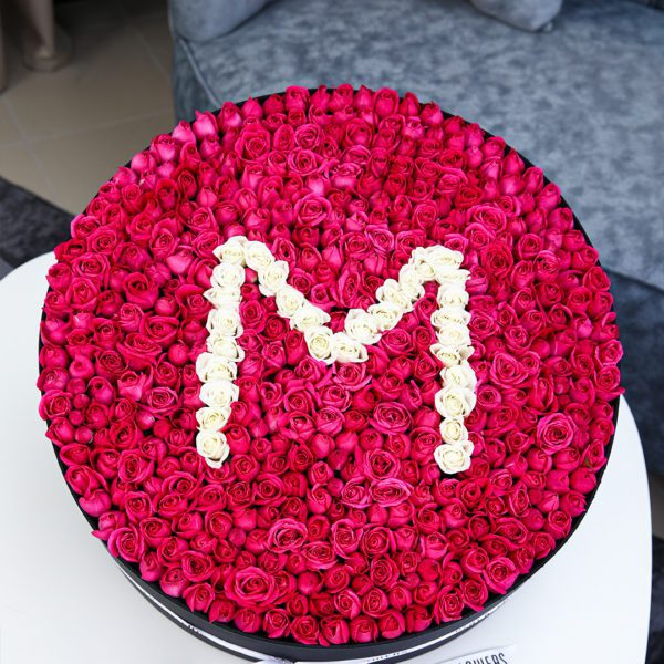 Marvelous Round Arrangement by Black Tulip Flowers