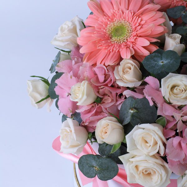 Nostalgic Pink In A Box by Black Tulip Flowers