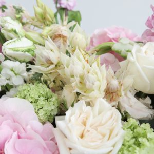 Pastel Blooms with Box by Black Tulip Flowers
