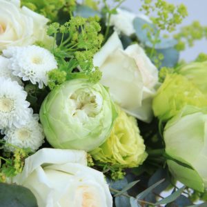 Peace and Abundance flower basket by Black Tulip Flowers