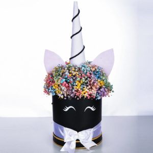 Peaceful Rainbow flower box by Black Tulip Flowers