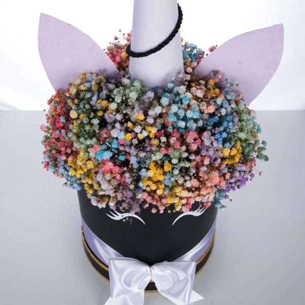 Peaceful Rainbow flower box by Black Tulip Flowers