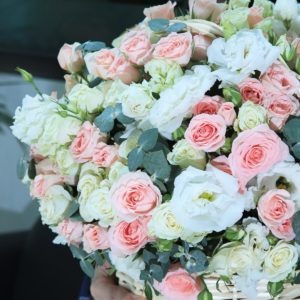 Prosperous Blooms flower basket by Black Tulip Flowers