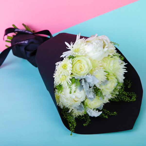 Pure Combination by Black Tulip Flowers