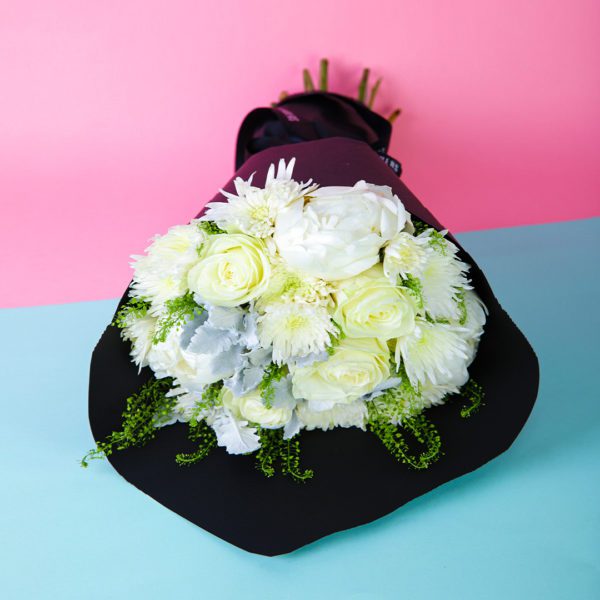 Pure Combination by Black Tulip Flowers