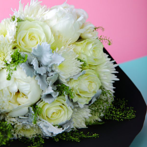 Pure Combination by Black Tulip Flowers