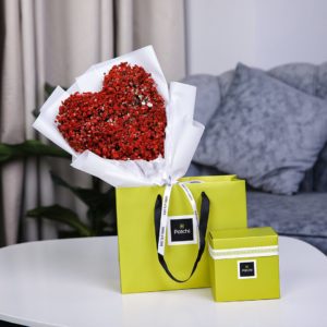 Pure Heart with Patchi by Black Tulip Flowers