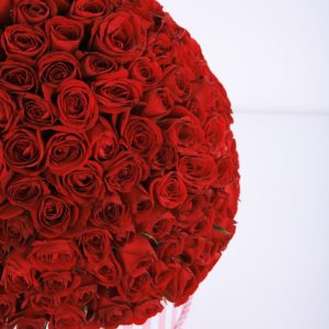 Sparkling Red flower box by Black Tulip Flowers