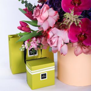 Sweet Superior flower box with Patchi by Black Tulip Flowers.