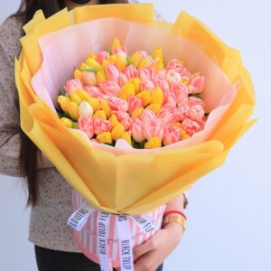 Sweet and Charismatic Tulips flower box by Black Tulip Flowers.