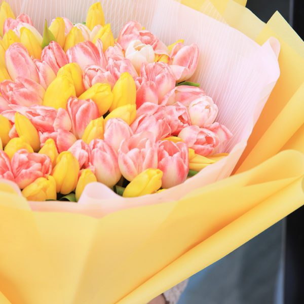 Sweet and Charismatic Tulips flower box by Black Tulip Flowers.