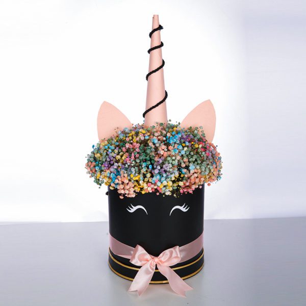 Unicorn Rainbow flower box by Black Tulip Flowers.