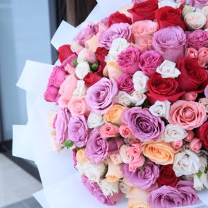 White and Mixed Emotion bouquet by Black Tulip Flowers