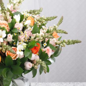 You Are My Sunshine flower bowl arrangement by Black Tulip Flowers