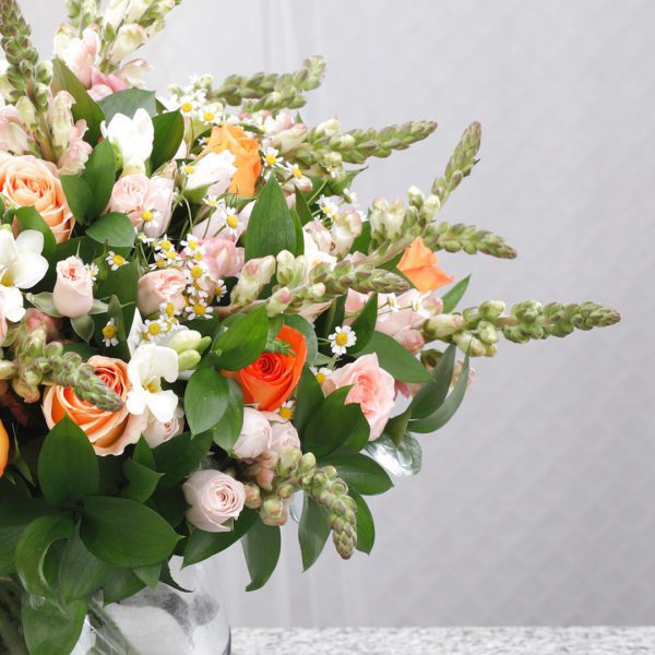 You Are My Sunshine flower bowl arrangement by Black Tulip Flowers