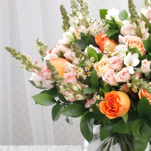 You Are My Sunshine flower bowl arrangement by Black Tulip Flowers