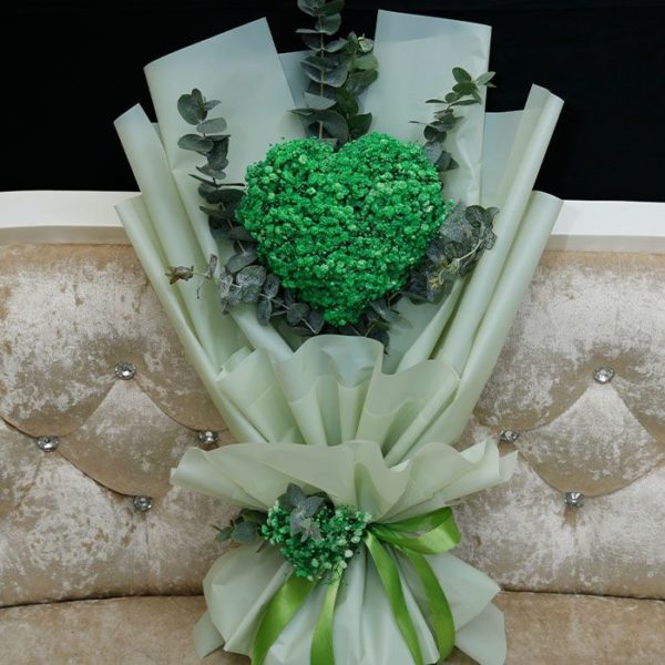 you are my heart gypsophila bouquet