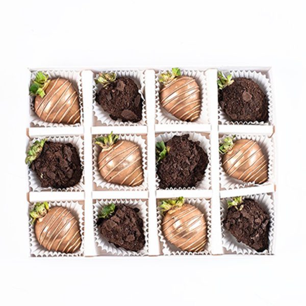 Golden and Dark Chocolate Covered Berries