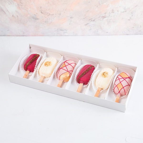 Pink and White Chocolate Cakesicles