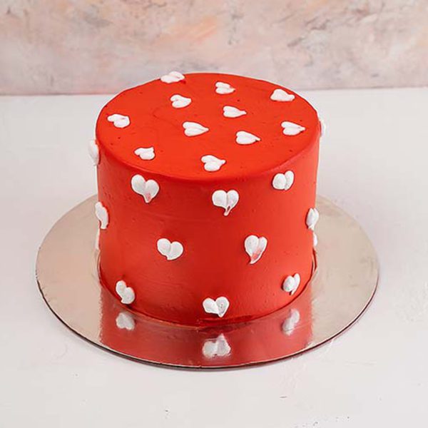 Red Cakes with Hearts