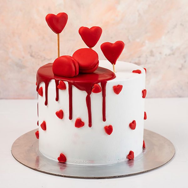 White and Red Cake
