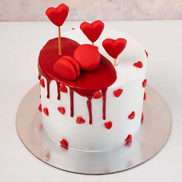 White and Red Cake
