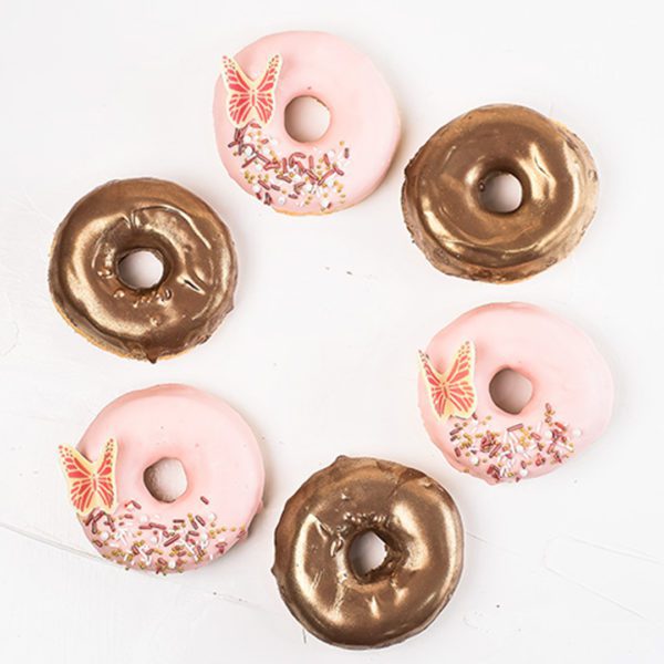 Milk and Ruby Chocolate Donuts