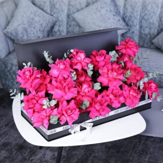 Compassionate Surprise flower box by Black Tulip Flowers
