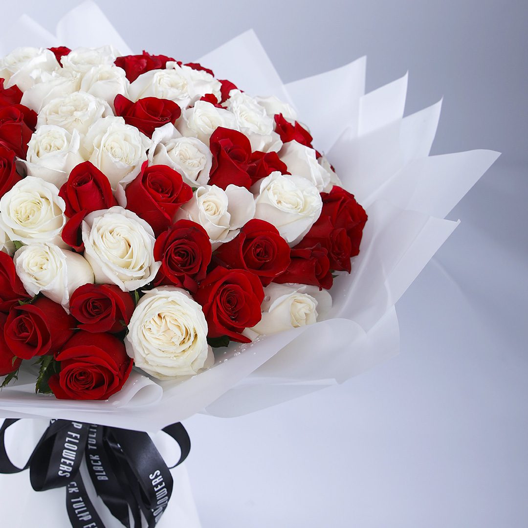 Cream and Romance bouquet by Black Tulip Flowers