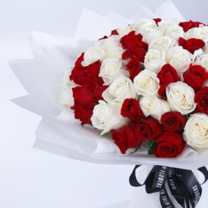 Cream and Romance bouquet by Black Tulip Flowers