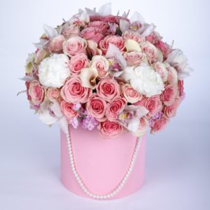 Modish Combination by Black Tulip Flowers