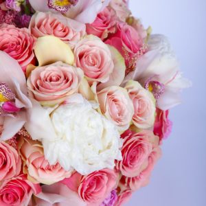 Modish Combination by Black Tulip Flowers