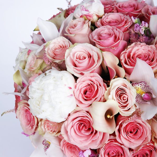 Modish Combination by Black Tulip Flowers