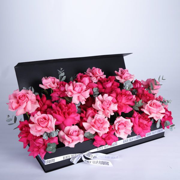 Romant and Charming Surprise flower box by Black Tulip Flowers