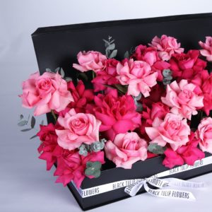 Romant and Charming Surprise flower box by Black Tulip Flowers