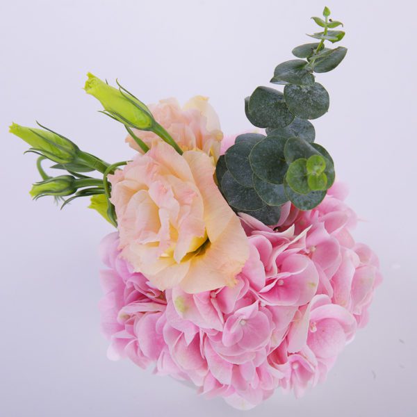 Simply Pink Centerpiece flower arrangement by Black Tulip Flowers