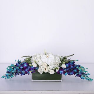 Unique Elegance flower centerpiece by Black Tulip Flowers