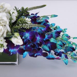 Unique Elegance flower centerpiece by Black Tulip Flowers