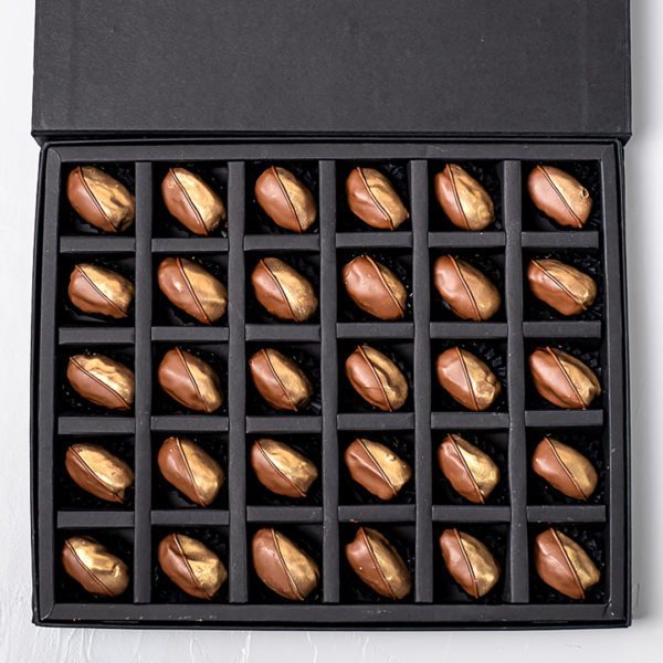 Milk chocolate and Gold Coated Dates