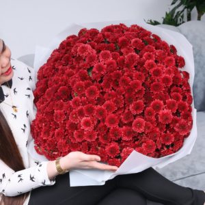 Retro Red Chrysanthemum