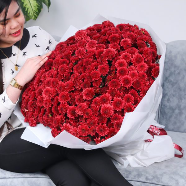 Retro Red Chrysanthemum