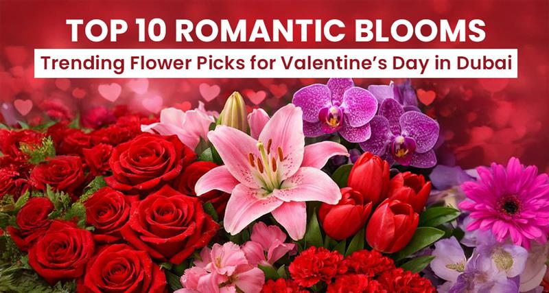 red roses, pink lilies, red tulips, red carnations and orchids are displayed as the top romantic blooms