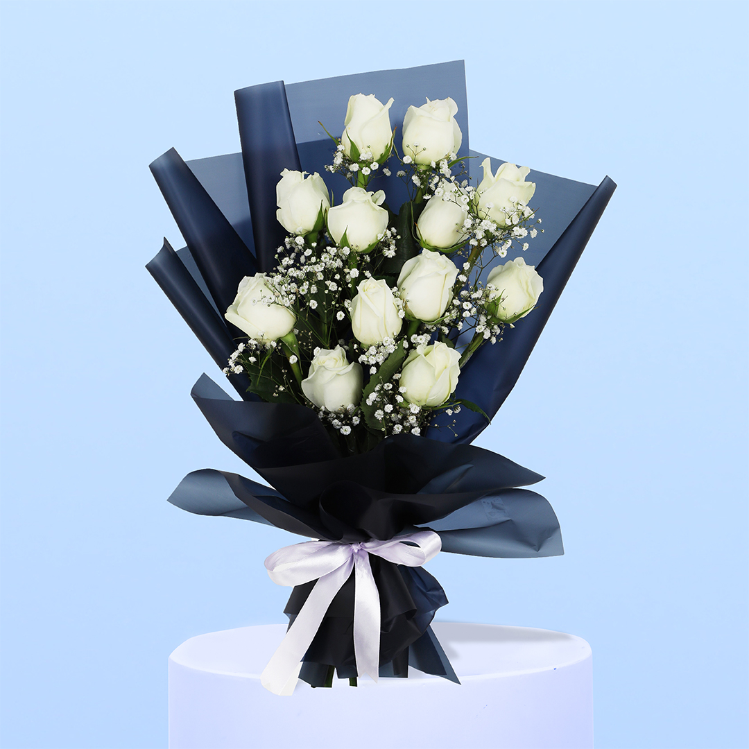 Classic White Gypsophila Bouquet