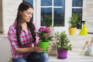 gardening concept with woman