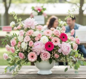 Garden style celebration arrangement 5 11zon e1759225439318