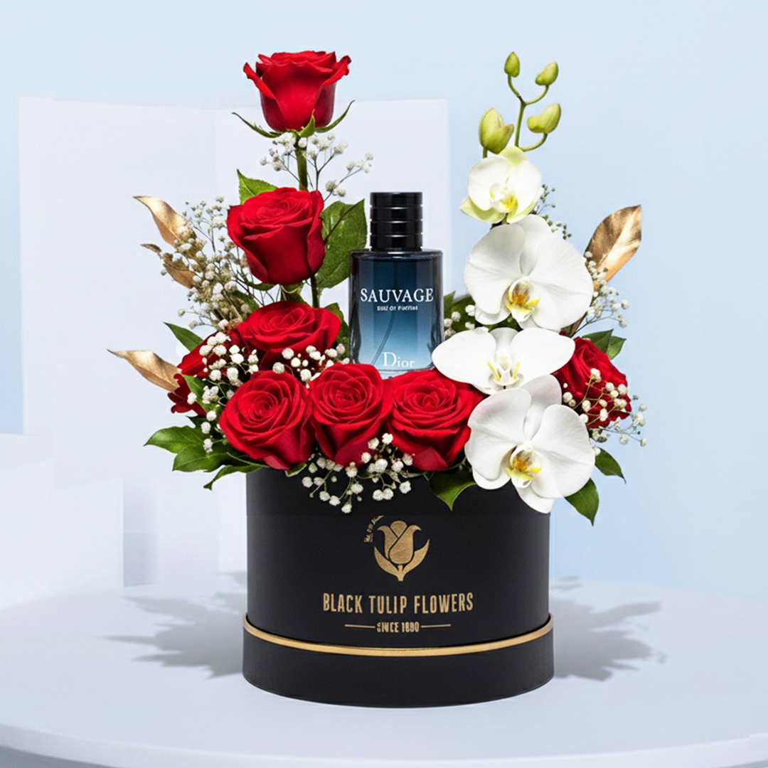 Dior Sauvage | Roses & Orchids Flower Box