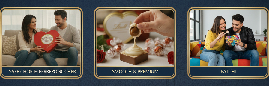 A simple 5-second guide helping you pick the perfect brand for your Valentine’s gift.