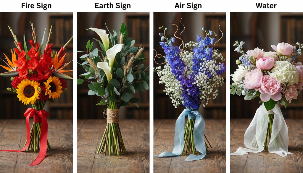 Zodiac-based flower bouquet matched to their personality and star sign