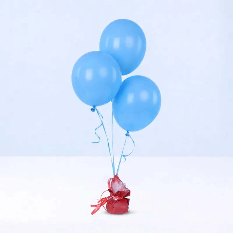 Classic Blue Balloons set of 3 pcs for birthday parties, celebrations, and event decorations