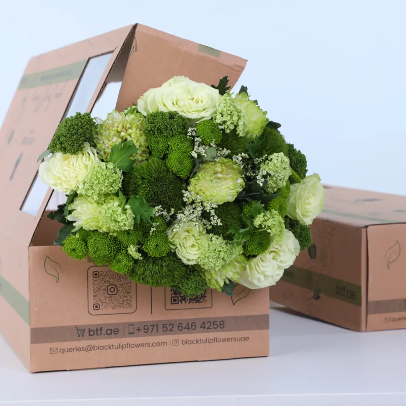 white and green floral bunch 02 scaled